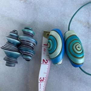 Preowned like new polymer clay pendant handmade, set of 4